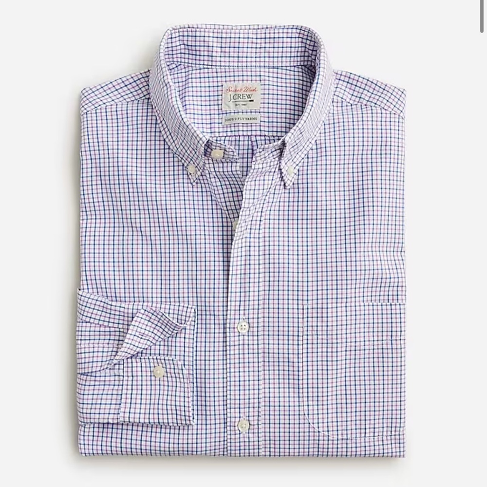 NWT JCREW Secret Wash cotton poplin shirt